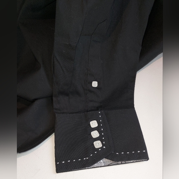 Knockout Premium Label Black Long Sleeve Dress Shirt Size 5XLB NWT - Picture 4 of 8